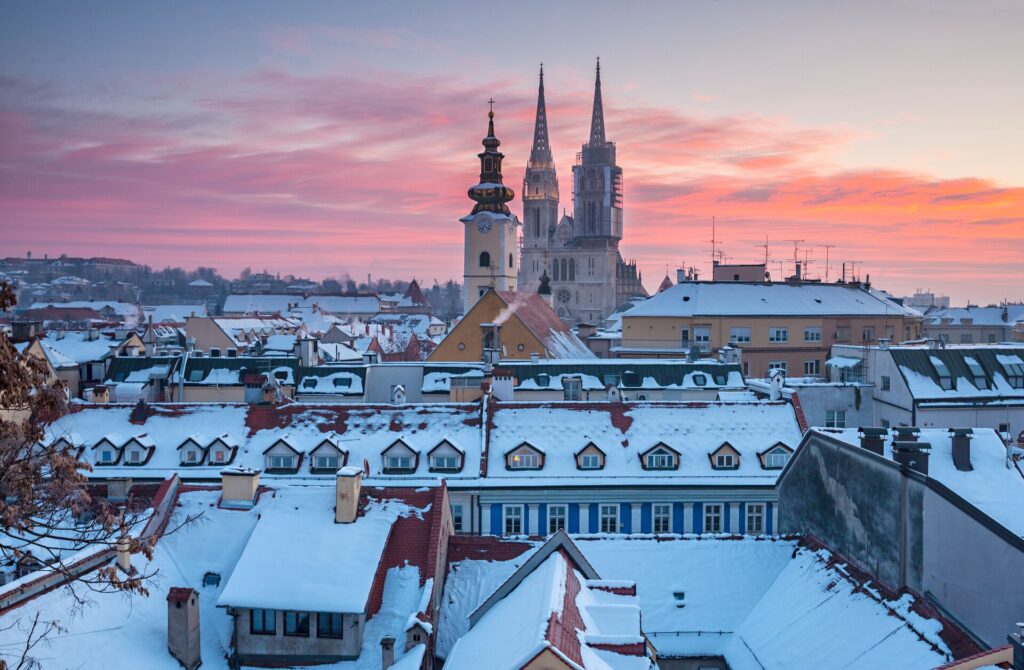 zagreb in the snow