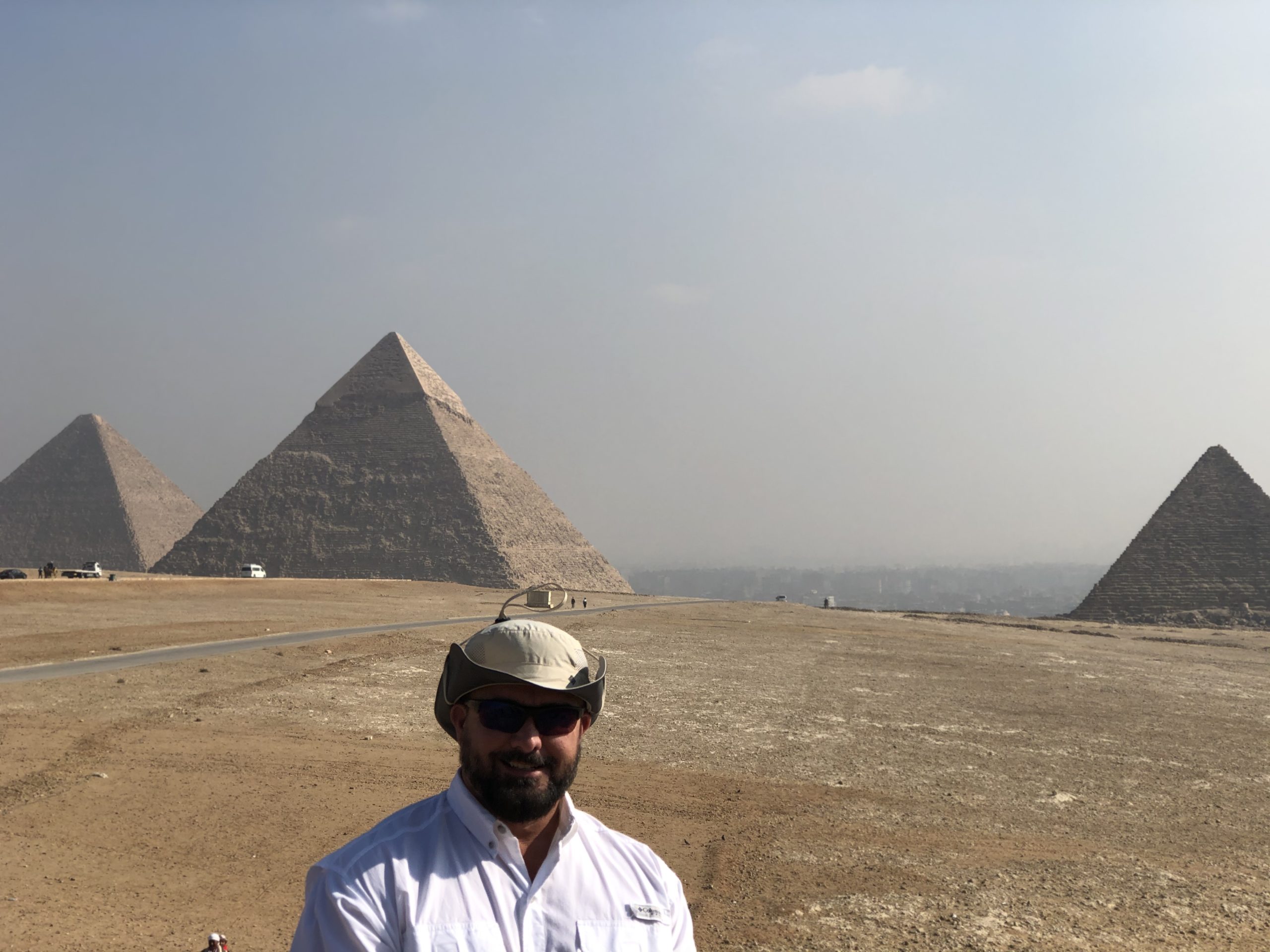 View of the Great Pyramids of Giza, Egypt