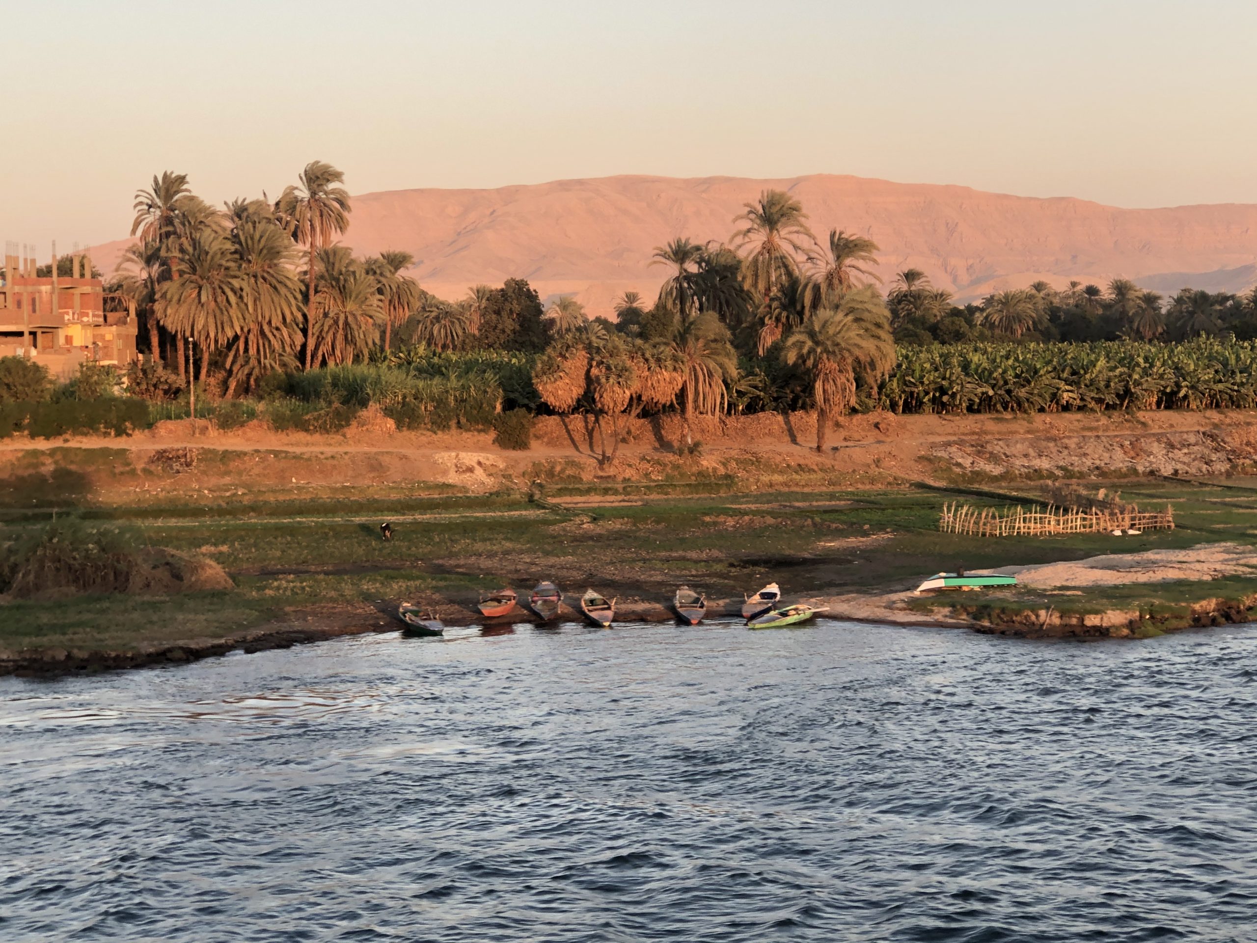 Sunset on the Nile River, Egypt