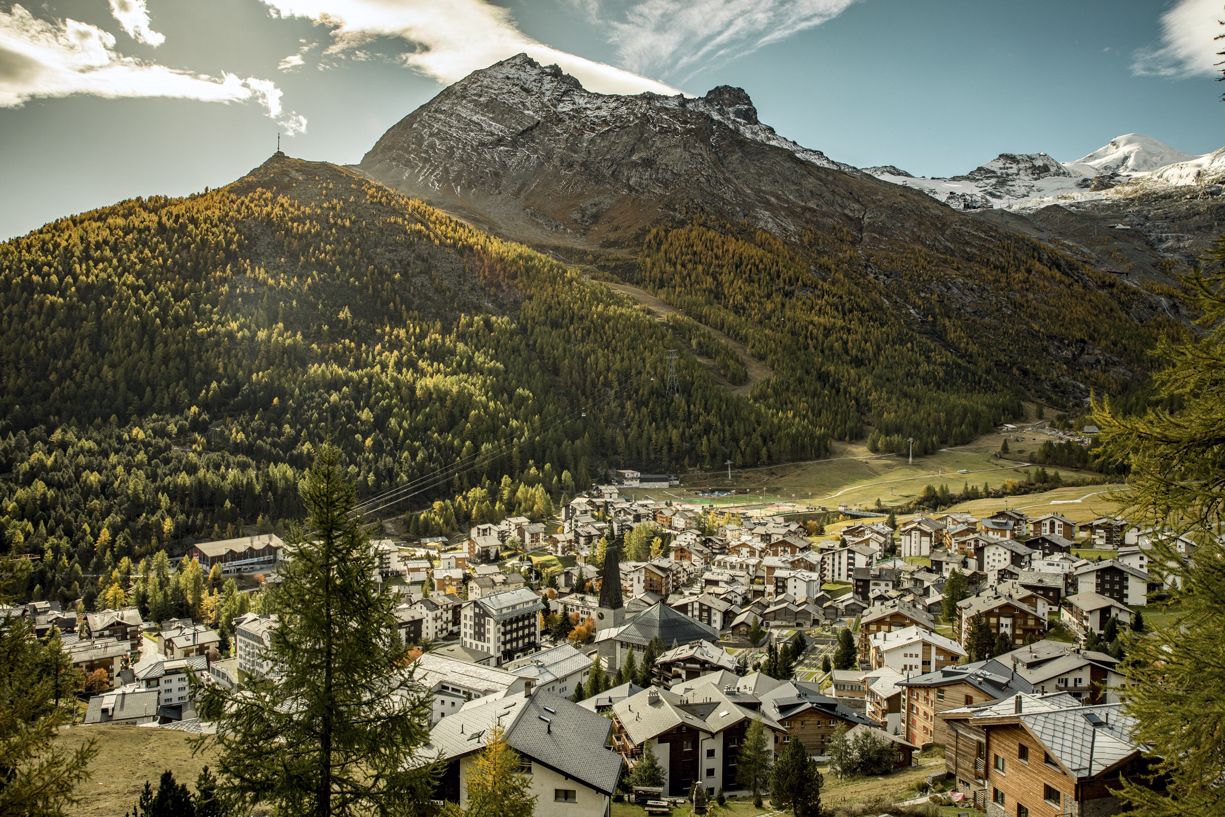 Mountain village of Saas Far, Switzerland