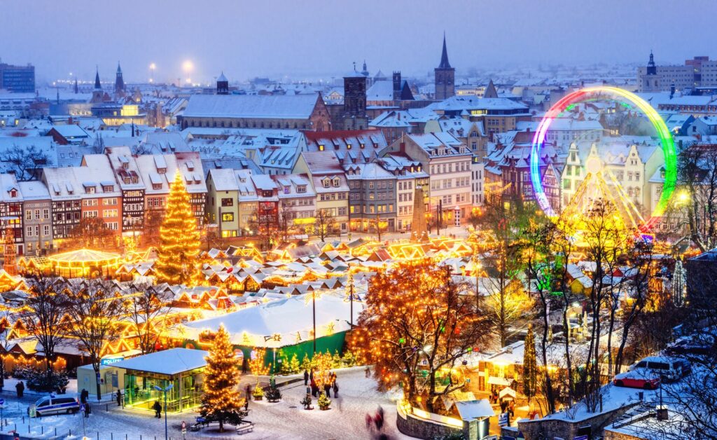 One of the best Christmas markets in Europe, located in a city with a stunning ferris wheel.