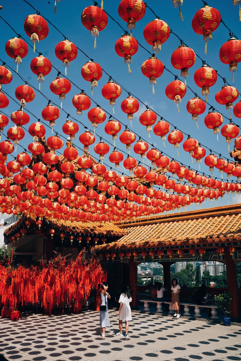red lanterns Chinese New Year