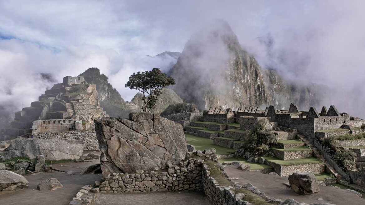 Machu Picchu, enveloped by cloud
