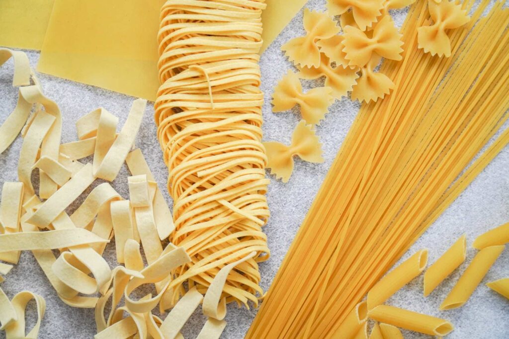 Different types of pasta