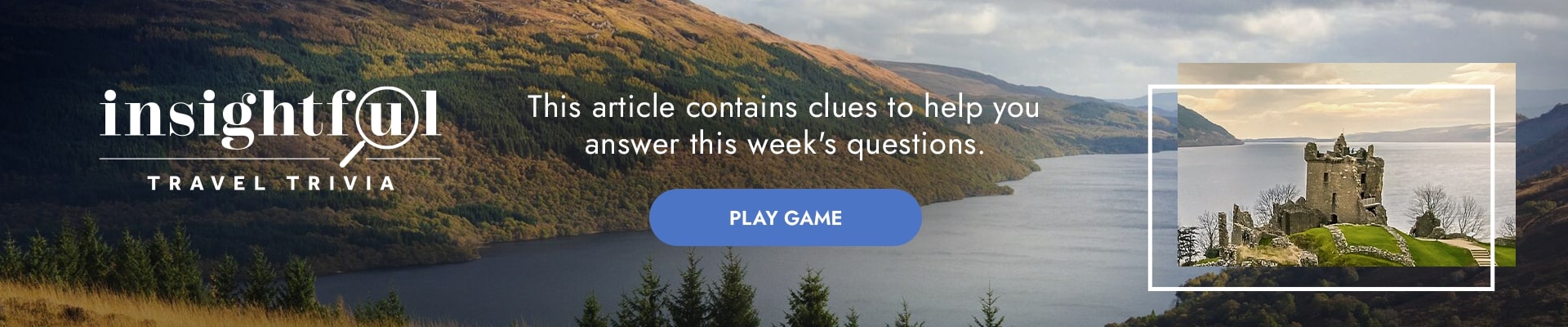 Insightful trivia quiz banner - scotland