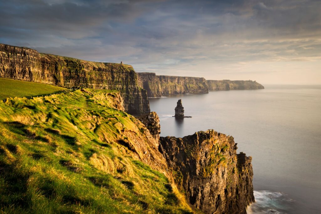 Cliffs of Moher at sunset, Doolin, Clare, Ireland 