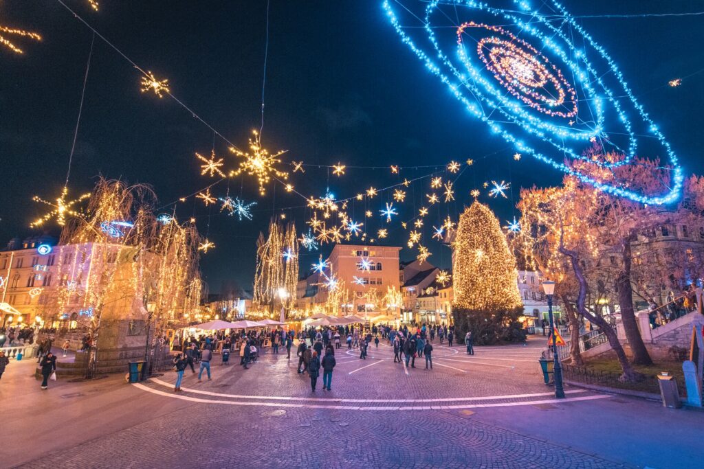 Ljubljana in winter, Slovenia