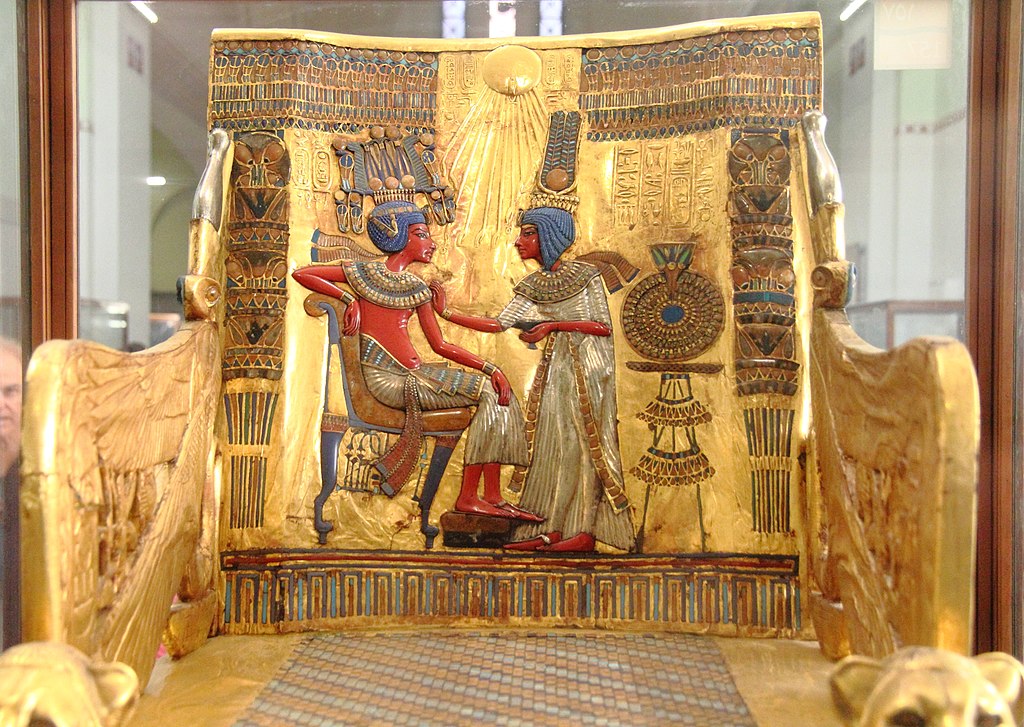 Gilded throne of Tutankhamun