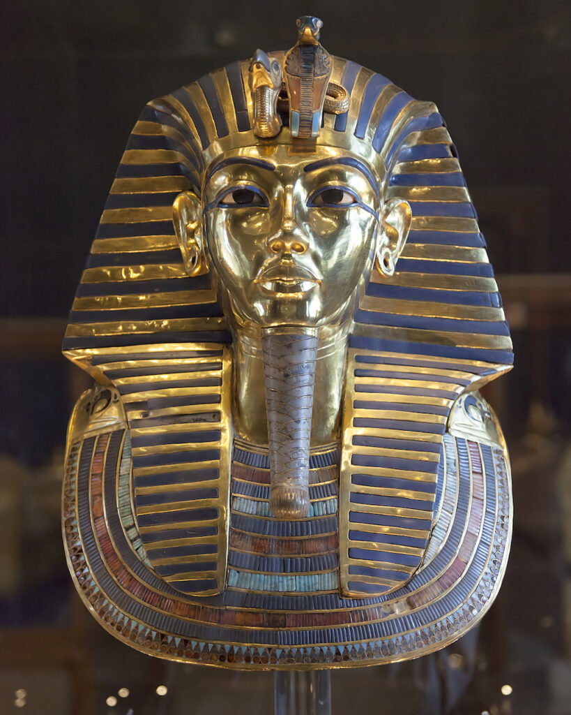 Gold death mask of Tutankhamun